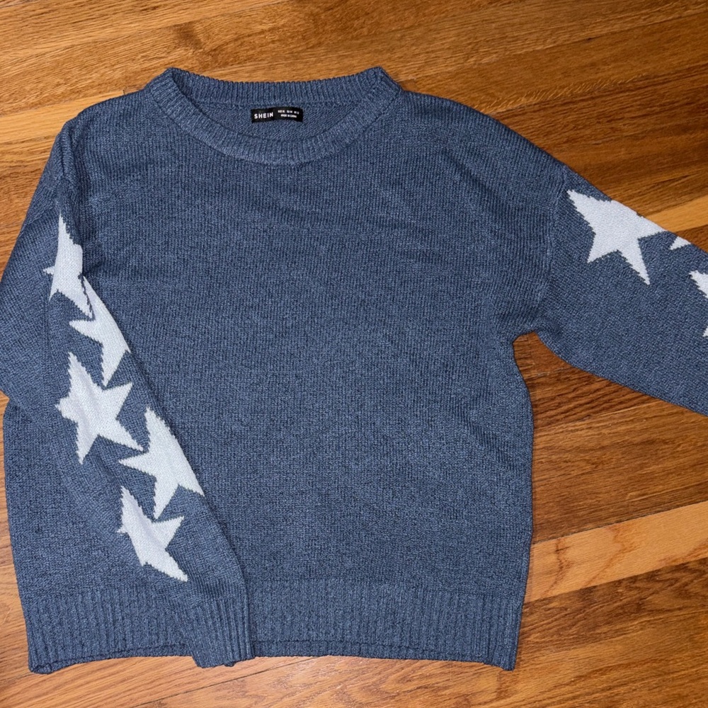 SHEIN Blue Knit Sweater